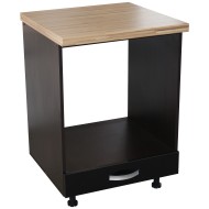 Corp pentru cuptor incorporabil cu sertar Zebra, Wenge/Negru, cu blat artar, 60 x 85 x 60 cm Corp pentru cuptor incorporabil cu sertar Zebra, Wenge/Negru, cu blat artar, 60 x 85 x 60 cm